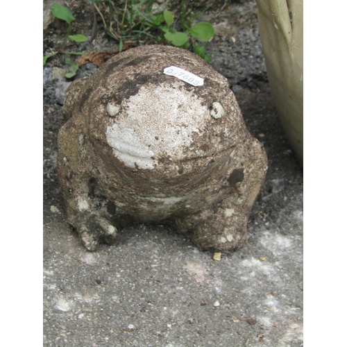 2065 - A weathered cast composition stone two sectional three graces bird bath with circular top, 42 cm in ... 