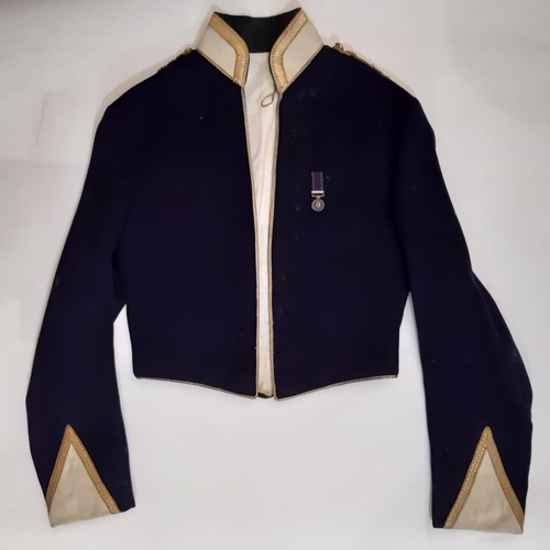 1839 - 13/18 Royal Hussars officer's mess uniform of Captain MG Trigg, dated 1974, comprising jacket and bi... 