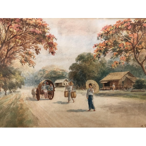 104 - Maung Tun Hla (M.T. Hla, Burmese, 1874-1946) Two watercolours on paper: 'The Royal Lakes and Shwedag... 