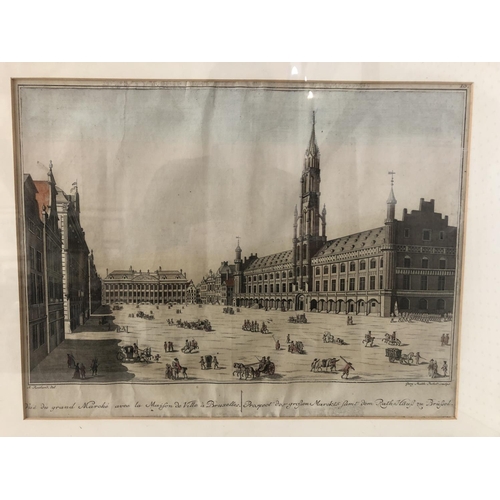 118 - Two prints: Georg Balthasar Probst (1732-1801) After A. Rooland - 'Vuë du grand Marché avec la Maiso... 