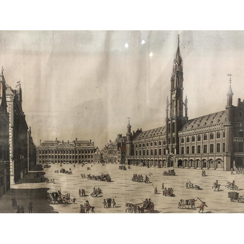 118 - Two prints: Georg Balthasar Probst (1732-1801) After A. Rooland - 'Vuë du grand Marché avec la Maiso... 