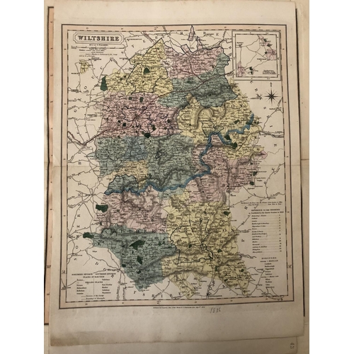 124 - (Local interest) A portfolio of prints and maps related to Malmesbury and Wiltshire including: J. & ... 