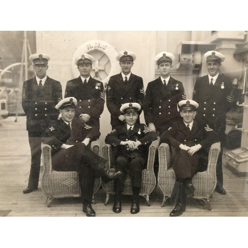 126 - Two framed photographs of World War II Submarine Officers in Hong Kong and China, 1938, '4th Submari... 