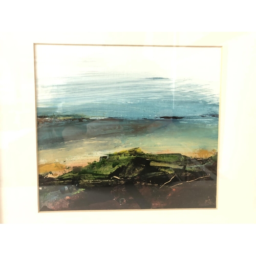 18 - Patricia Saddington (Contemporary) - Two Framed Works: 'Waters Edge', acrylic on board, artist's lab... 
