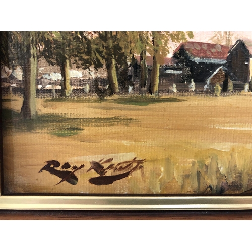 19 - Roy Kraty OBE (20th Century) - 'Hilltop Farm, Wetherby', oil on canvas board, signed lower left, tit... 