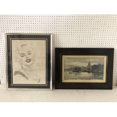 88 - Two works by Different Artists: Axel H. Haig - 'Stockholm', aquatint on paper, signed and titled in ... 