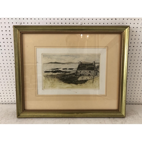 93 - Keith Andrew (b.1947) - 'Rhosneigr', limited edition etching and aquatint (15/75), 19 x 30 cm, mount... 