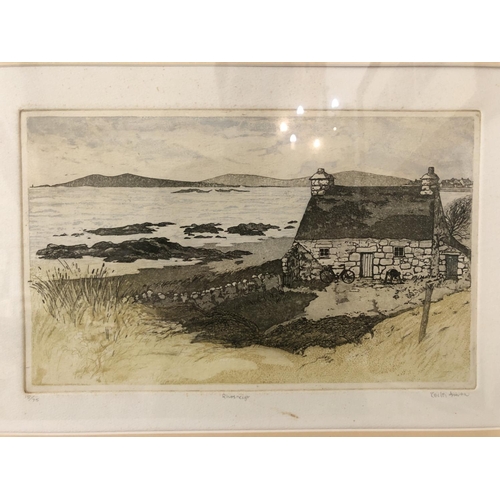 93 - Keith Andrew (b.1947) - 'Rhosneigr', limited edition etching and aquatint (15/75), 19 x 30 cm, mount... 