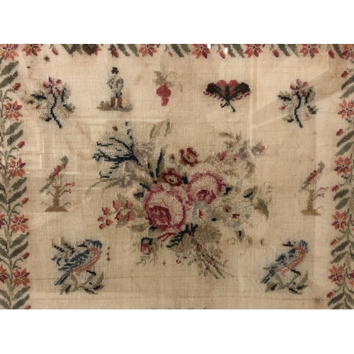 95 - 19th century needlework sampler, by Elizabeth Bougourd aged 12 years, dated 1845, Vale Parish School... 