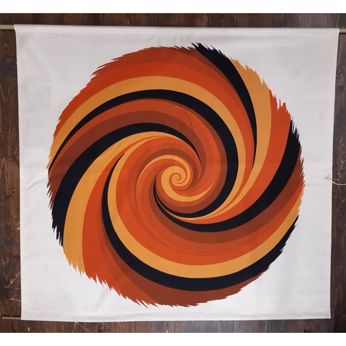 1814 - Striking vintage wall hanging 1970's Strömma-Swedes 'Hurricane' by Curry Melin, unlined, 110x120cm