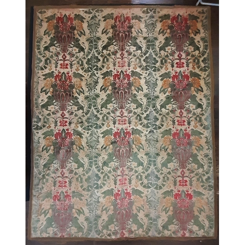 1833 - A large antique textile panel of cisele velvet, probably 19th century Italian depicting classical co... 