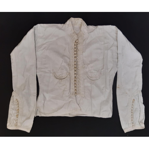 1835 - 3 late 19th / early 20th century ladies garments, all hand stitched, comprising; a short fitted jack... 