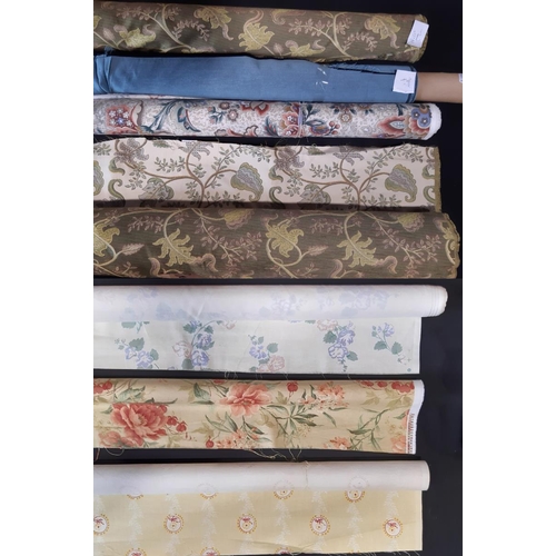 1816 - 7 part rolls of good quality upholstery fabric including Sanderson 'Olivia' and Busby 'Eglantine' an... 