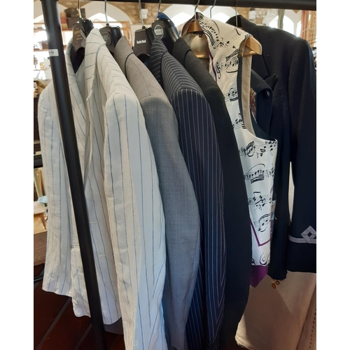 1828 - A collection of men's clothing including cream striped jacket by Hackett size 40S, a grey 100% wool ... 