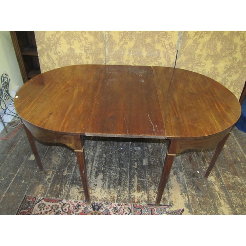 19th century mahogany extending dining table with single additional leaf, 72cm high, 167cm x 110cm