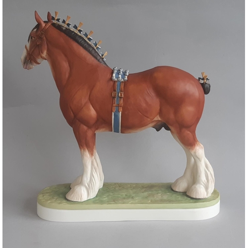 1147 - Royal Worcester Limited Edition model no 188 Clydesdale Stallion modelled by Doris Lindner 1976. Hei... 