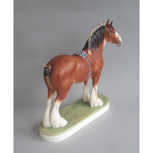 1147 - Royal Worcester Limited Edition model no 188 Clydesdale Stallion modelled by Doris Lindner 1976. Hei... 