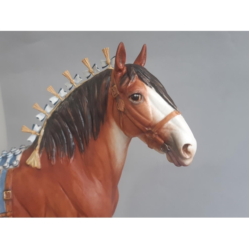 1147 - Royal Worcester Limited Edition model no 188 Clydesdale Stallion modelled by Doris Lindner 1976. Hei... 