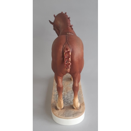 1149 - Royal Worcester Suffolk Stallion modelled by Doris Lindner 1969 with plinth