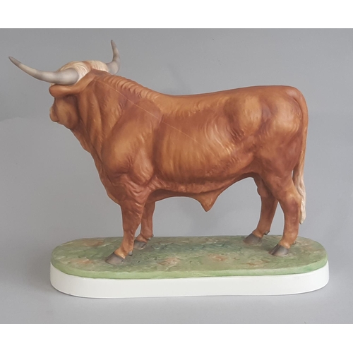 1125 - Two Royal Worcester figures modelled by Doris Lindner:  Limited Edition Highland Bull 1977 no 147 (A... 