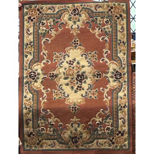 2759 - A Middle Eastern Persian Tree of Life type machine made carpet 237cm x 171cm approx, and a smaller M... 