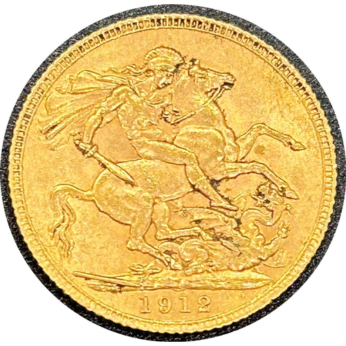 1806 - George V gold sovereign dated 1912, circulated