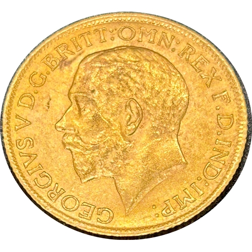 1807 - George V gold sovereign dated 1915, circulated