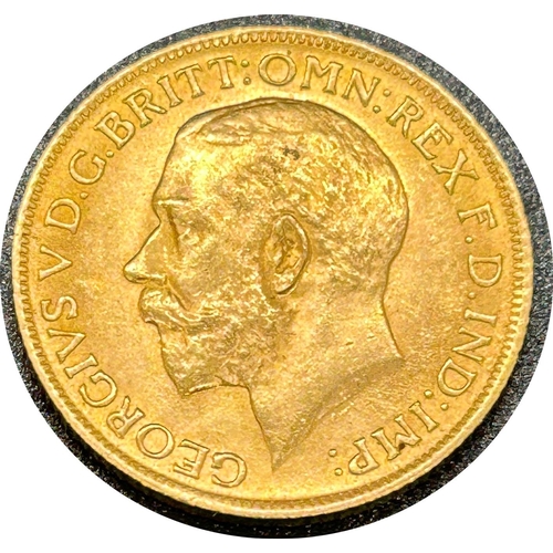 1808 - George V gold sovereign dated 1913, circulated