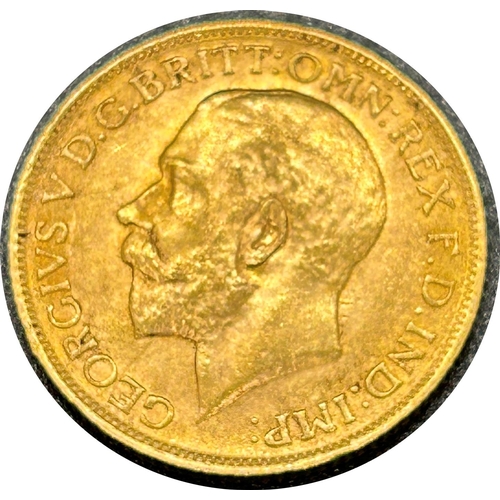 1809 - George V gold sovereign dated 1913, circulated