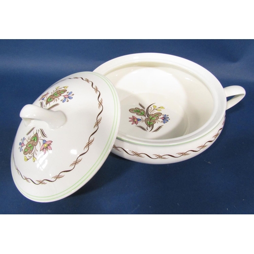 1005A - A Doulton Woodland pattern dinner service comprising dinner plates, side plates, soup bowls, stands,... 
