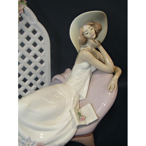 1017 - A Lladro figure decorated by Angeles Cabo, 2717, entitled Garden of Dreams, retired 1994, (especiall... 