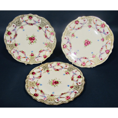 1018 - A collection of 19th century plates including a pair of Masons Ironstone examples, Noritake dishes, ... 