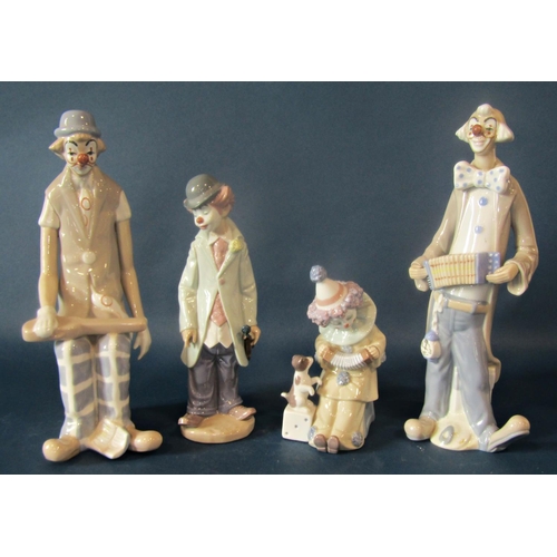 1030 - A collection of Lladro (5) Cascades porcelain figures, principally clown themed, and others, 16 piec... 