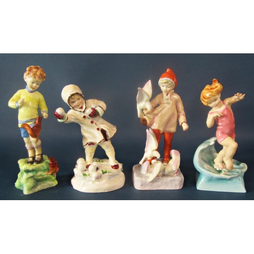 1039 - Twelve Worcester porcelain figures modelled by F G Doughty comprising the 12 Months of the Year