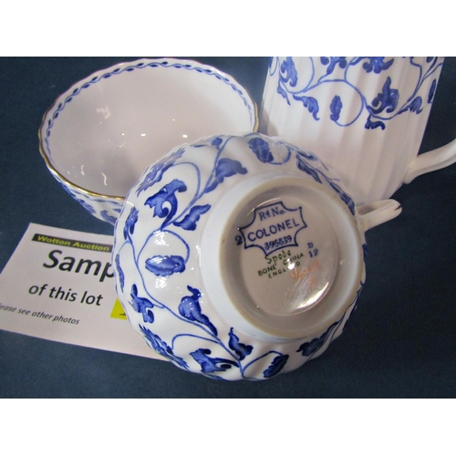 1041 - A collection of Royal Doulton York Town tea ware and Spode Blue Colonial tea wares