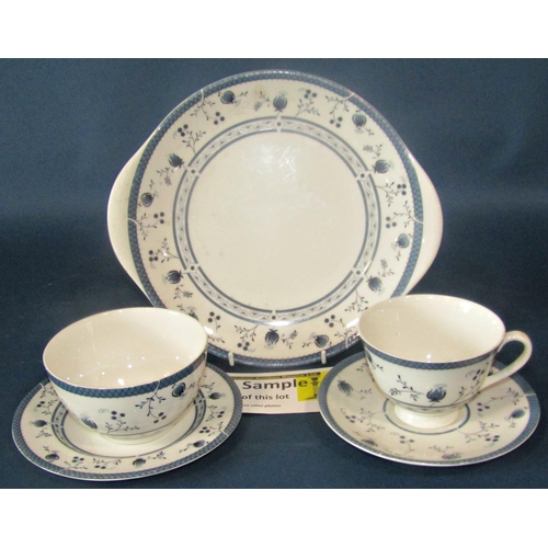 1041 - A collection of Royal Doulton York Town tea ware and Spode Blue Colonial tea wares