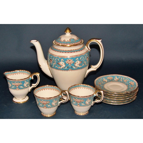 1054 - A small collection of Crown Staffordshire Ellesmere pattern coffee wares, a Crown Derby Imari cup an... 