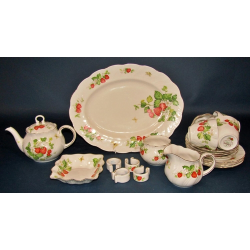 1057 - A collection of Royal Doulton Countess pattern tea ware comprising teacups, saucers, graduated plate... 