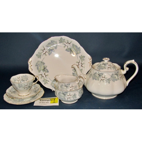 1058 - Royal Albert Silver Maple tea ware, cups, saucers, bowls, teapot, etc, together with a Minton Meadow... 