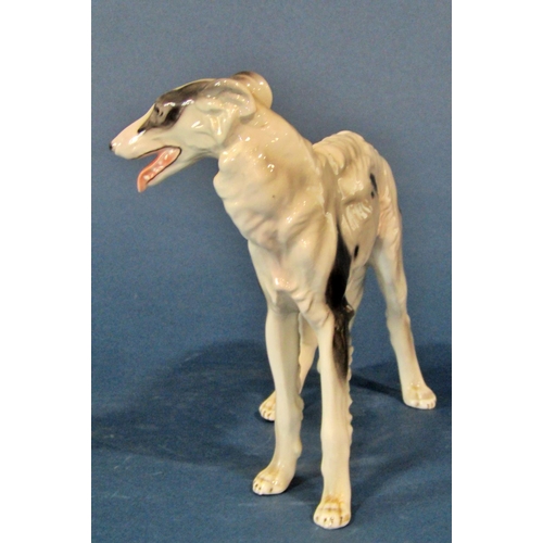 1143 - A Royal Doulton figure of The Mayor and a ceramic figure of a Borzoi dog