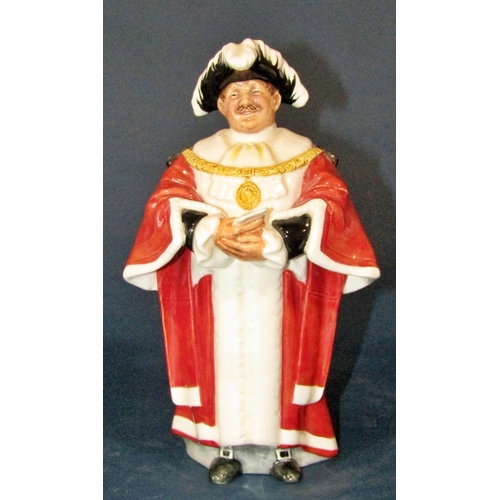 1143 - A Royal Doulton figure of The Mayor and a ceramic figure of a Borzoi dog