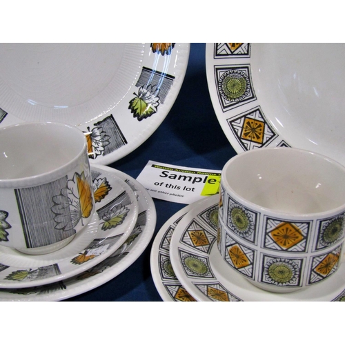 1166 - A collection of Ironstone Broadhurst pattern dinner wares from the 1960s, in a Kathie Winkle design,... 