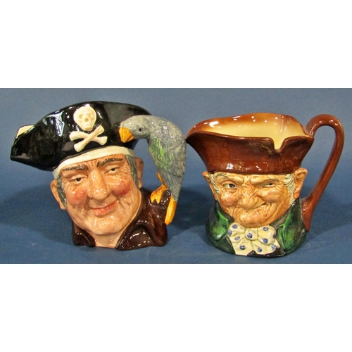 1187 - Thirteen Royal Doulton Character jugs, Long John Silver, Old Charlie, Sancho Panca, Dick Turpin, Gra... 