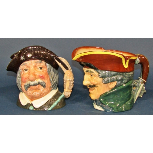 1187 - Thirteen Royal Doulton Character jugs, Long John Silver, Old Charlie, Sancho Panca, Dick Turpin, Gra... 