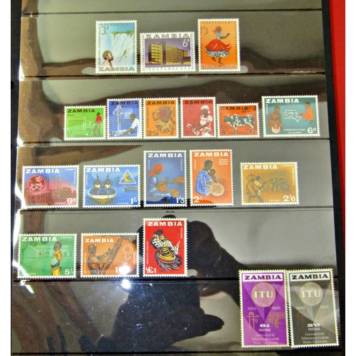 265 - Collection of Rhodesia & Nyasaland stamps (appears complete), Northern Rhodesia & Zambia. 1925 GV sh... 