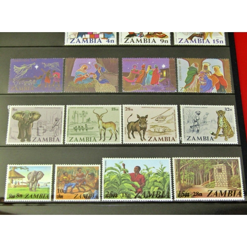 265 - Collection of Rhodesia & Nyasaland stamps (appears complete), Northern Rhodesia & Zambia. 1925 GV sh... 