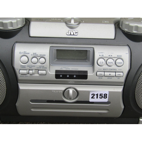 2116 - A JVC Powered Woofer CD System RV-NB 10B / RV-NB 10W with hand book and handset, little used