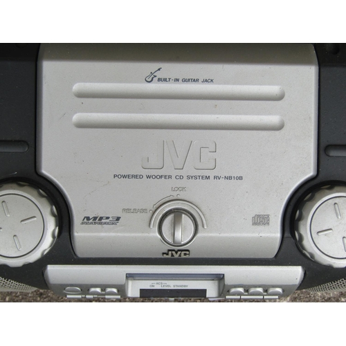 2116 - A JVC Powered Woofer CD System RV-NB 10B / RV-NB 10W with hand book and handset, little used