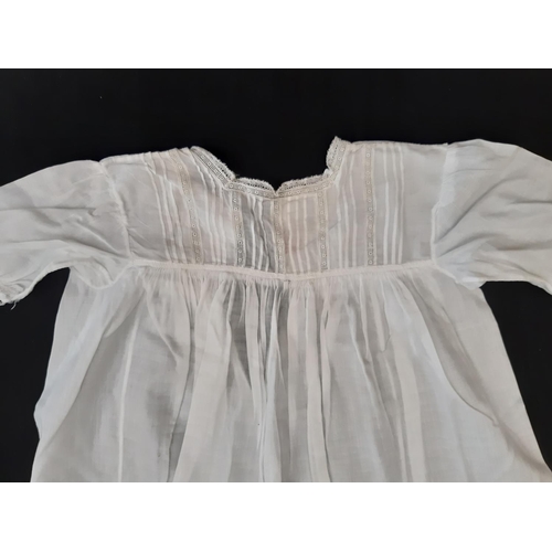 544 - Vintage textiles including white cotton baby gowns,  smocked baby dresses, silk napkins, embroidered... 