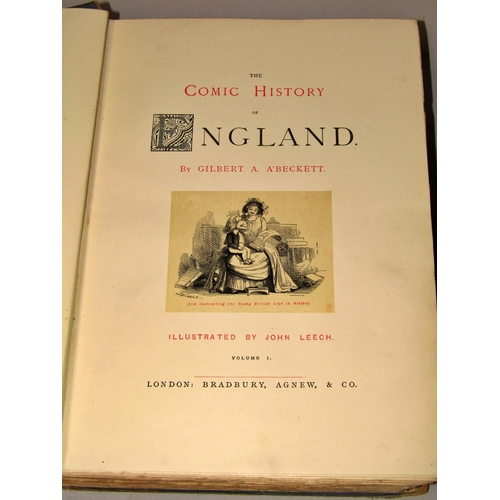 179 - Mixed Interest - The Comic History of England by Gilbert A Beckett, two volumes illustrated by John ... 